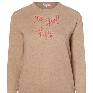 Lingua Franca "I've Got This" Camel Cashmere Sweater (plus)